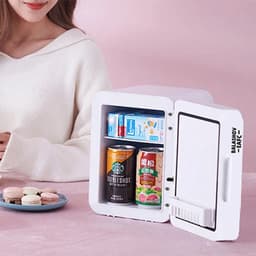 AURORAS - Mini Koelkast 4L – Stil (28Db) - Draagbare Koeler voor Auto & Thuis – Cosmetica & Drank – Met Spiegel — thumbnail 2