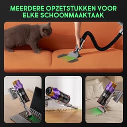 AUTHMIC Steelstofzuiger - Steelstofzuiger Draadloos - 65.000Pa Zuigkracht - Borstelloze Motor - 70 Min Accuduur - HEPA Filter - LED Vloerborstel - Grote Stofcontainer — thumbnail 3