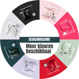 Aura® Mixer met mengkom - Mixer - Mixer met mengkom keukenmachine - donkerroze - ‎22cm x 36cm x 33cm — thumbnail 3