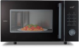 MEDION Mikrowelle mit Grill und Heißluft, Airfryer & Heißluftfritteuse, 25 Liter, 900 W Mikrowellenleistung, Backofenfunktion, inkl. Air fryer Zubehör - Grillrack & Backteller - MD12231 dunkel grau — thumbnail 1