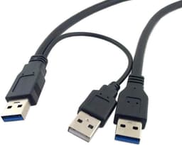 USB 3.0 Y Kabel met Dubbele Stekker voor Externe Harde Schijf — thumbnail 4