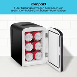 Mini Koelkast 4L Zwart – Draagbaar 12V/220V – Koelen & Verwarmen – Voor Skincare, Snacks & Drankjes – Stil & Compact — thumbnail 2