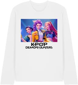 Kpop Demon Hunters Heroic Huntrix Huntrx Unisex T-shirt met lange mouwen - Wit - L — thumbnail 1