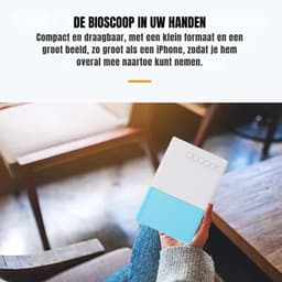 DYNA® Mini beamers - Projector - Mini beamer - Wit en Blauw - 13cm x 9cm x 5cm — thumbnail 2