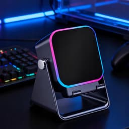 Draadloze Luidspreker - Magnetische Bluetooth-speaker met Sensor & Sfeerverlichting Dubbele modus: inductie + Bluetooth - Sfeerverlichting - 5000mah - Zwart - 360° Verstelbaar — thumbnail 4