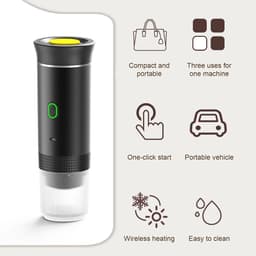 Elektrisch Koffiezetapparaat - Draagbaar Mini Apparaat - Koffie Maken - 3-in-1 Werking - 9 x 27.1 x 9 cm — thumbnail 3