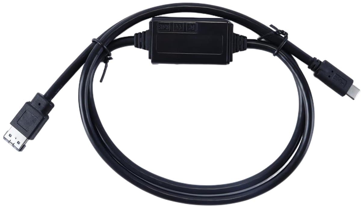 USB-C naar eSATA Kabel - Adapter Converter - Externe Schijven Koppelen - Universele Aansluiting - 1 Meter Lengte - Zwart — afbeelding 1