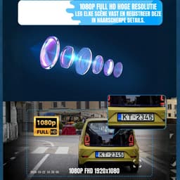 Nexvo® Dashcam voor Auto Voor en Achter - Dashcam - Zwart/Grijs- ‎13cm x 6cm x 13cm — thumbnail 2