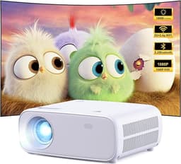 Full HD beamer met draadloze connectiviteit en 4K-ondersteuning in roze — thumbnail 1