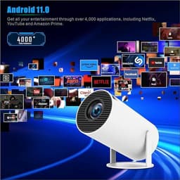 Draagbare miniprojector met 4K ondersteuning, Android systeem en automatische beeldcorrectie — thumbnail 5