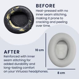 kwmobile 2x oorkussens geschikt voor Bose Noise Cancelling 700 / NC700 - Earpads voor koptelefoon in grijs — thumbnail 3