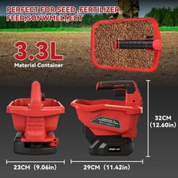 Accu Strooiwagen - Elektrische Strooier - Gazon Onderhoud - 6 Versnellingen - 33 Liter 800m² — thumbnail 5