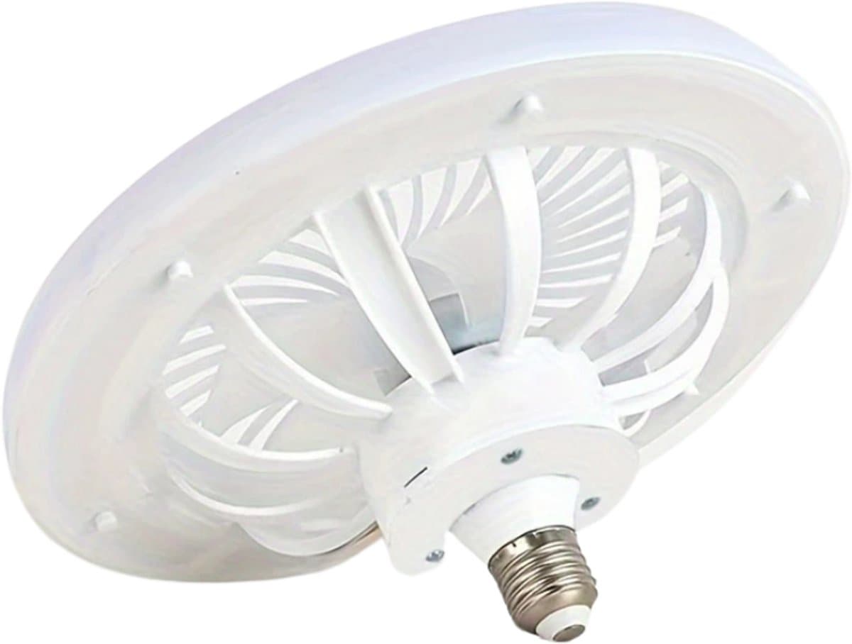 Bovista Plafondventilator - Met Verlichting - Plafond Ventilator - Met Lamp - Plafonniere Met Ventilator - Met Licht - Wit - 25cm — afbeelding 1