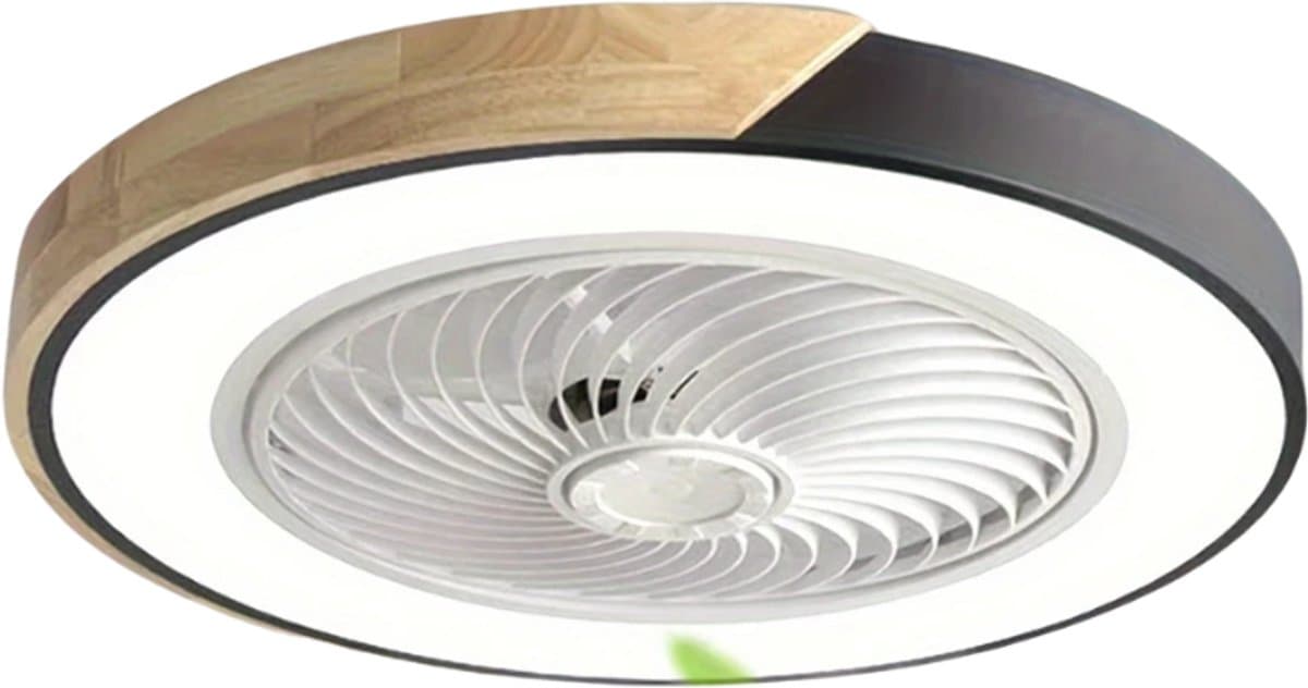 Livano Plafondventilator - Met Verlichting - Plafond Ventilator - Met Lamp - Plafonniere Met Ventilator - Met Licht - Zwart — afbeelding 1