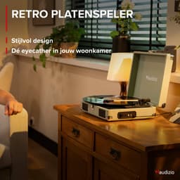 Platenspeler met speakers - Audizio RP111G - Retro platenspeler - LP speler - Model 2025 - Groen — thumbnail 2