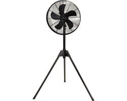 A-Flow Tripod Black - Ventilator staand - Statiefventilator - Ventilator Zwart - 3 Poot - driepoot - Kantelbaar en uitschuifbaar - 3 Windsnelheden - Zelfdraaiend