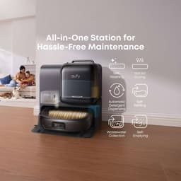 eufy Omni E28 - Robotstofzuiger met Vervangingssets - Draagbare dieptereiniger - HydroJet systeem - 20.000 Pa zuigkracht - DuoSpiral ontklittende borstels - CornerRover arm - alles-in-één station — thumbnail 2