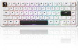 ATTACK SHARK X65 HE - Magnetic Switch Wired Gaming Toetsenbord - 66 Keys - RGB - Side Printed PBT Keycaps - 8KHz - 0.01mm Rapid Trigger - 0.125ms - Wit — thumbnail 1