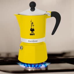 Bialetti Rainbow Percolator 1 Kops Geel – Espresso Maker – Aluminium – Italiaanse Koffiezetter — thumbnail 3