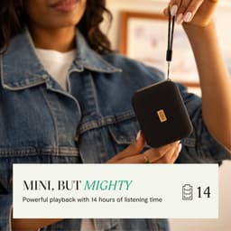 House of Marley Jammin Mini Bluetooth Speaker - Draadloze Compacte Speaker - Waterproof IPX5 - 6 uur Batterijduur - Gemaakt van Duurzame Materialen - Travel - Zwart — thumbnail 3