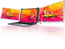 Ohana DT - Portable Monitor Triple - Full HD - Triple Scherm Laptop - Laptop Scherm Uitbreider - 2 Jaar Garantie - Grijs — thumbnail 1