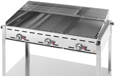 HENDI Green Fire barbecue – 3 branders – 17,4 kW – verbeterde luchtaanvoer – 1078x612x825 mm — thumbnail 3