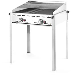 HENDI Green Fire barbecue – 2 branders – geëmailleerde gietijzeren bakplaat – 11,6 kW – 740x615x825 mm — thumbnail 4