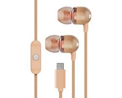 House of Marley Smile Jamaica USB C Oortjes met draad - Bedrade Oordopjes - Met Microfoon en 1knopsbediening - Eco Friendly Design - 9 mm Drivers - Knoopvrije Kabel - Copper