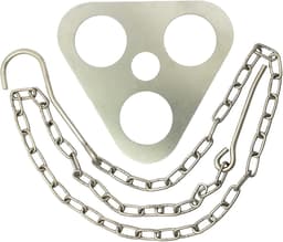 Kampeertrip voor koken - Een set kampvuurstatief - Gemaakt van roestvrij staal - Zal een essentiële kampeeruitrusting zijn wanneer u buiten kookt of grilt - Zilver — thumbnail 1