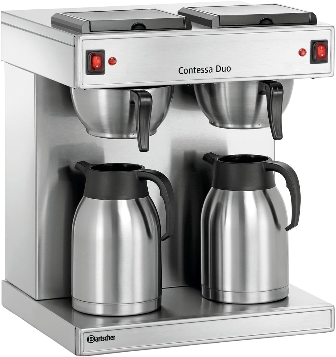 Bartscher Koffiemachine Contessa Duo - 2 Thermoskannen - 2x 13 Kopjes - 430x400x520mm - Horeca Koffiemachine - Koffieapparaat — afbeelding 1