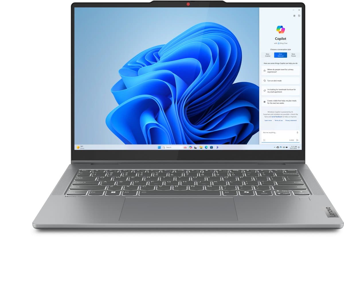 Lenovo IdeaPad 5 2-in-1 14IRH9 Intel® Core™ i5 i5-13420H Hybride (2-in-1) 35,6 cm (14") Touchscreen WUXGA 16 GB LPDDR5x-SDRAM 512 GB SSD Wi-Fi 6 (802.11ax) Windows 11 Home Grijs Engels — afbeelding 1