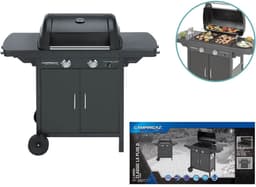 Campingaz 2 Series Classic LX Plus Gas barbecue - 2-Branders - opklapbare zijtafels - Zwart - Inclusief Barbecook BBQ Kookgerei — thumbnail 4