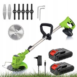 130W elektrische grasmaaier - Verstelbare lengte - Met ringbescherming - Antibotsingsdraad - 90° omkeerbaar mes - Meerlaags ruisonderdrukkingsfilterontwerp - Laag geluidsniveau — thumbnail 1
