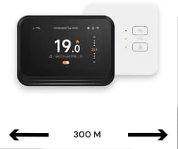 Thermostaat | Zwart | Wifi thermostaat met app | Bedraad 4-draads | In- of opbouw | Hold Temp & Holiday — thumbnail 1