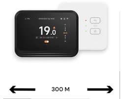 Thermostaat | Zwart | Wifi thermostaat met app | Bedraad 4-draads | In- of opbouw | Hold Temp & Holiday