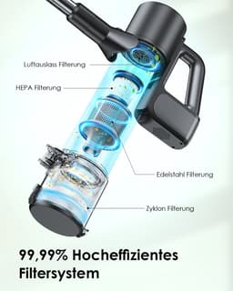 NETTLIFE Steelstofzuiger Draadloos - S7- Akku - 30 min looptijd - Kruimeldief - 30Kpa - met cycloon & anti-klit technologie - Draadloze Stofzuiger - geschikt voor hardhouten vloeren | tapijt | tegels — thumbnail 4