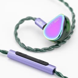 Moondrop Rays - In-Ear Monitors - IEM - 1DD+1 Planar Hybride Drivers - Audiofiele Oordoppen - Verwisselbare Kabel - Ergonomisch Ontwerp - Groen/Paars — thumbnail 3