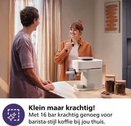 Philips Baristina met Bean swap - BAR320/00 - Espressomachine - Pistonmachine - Wit — thumbnail 4