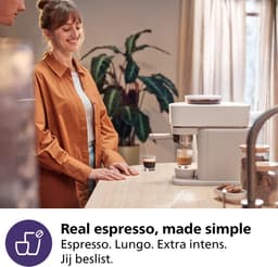 Philips Baristina met Bean swap - BAR320/00 - Espressomachine - Pistonmachine - Wit — thumbnail 5