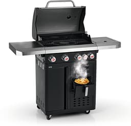 Landmann Fryton 4.1 Gasbarbecue – 3-in-1 Grillen, Bakken & Koken – BBQ met Zijbrander — thumbnail 1