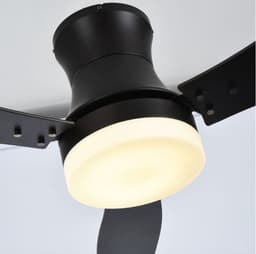 Industriële plafondventilator Lorre zwart met afstandsbediening incl. LED — thumbnail 3