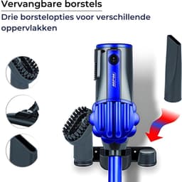 MPM - Steelstofzuiger - 2 in 1 Model - Kruimeldief - Handstofzuiger - Lichtgewicht Stofzuiger — thumbnail 5