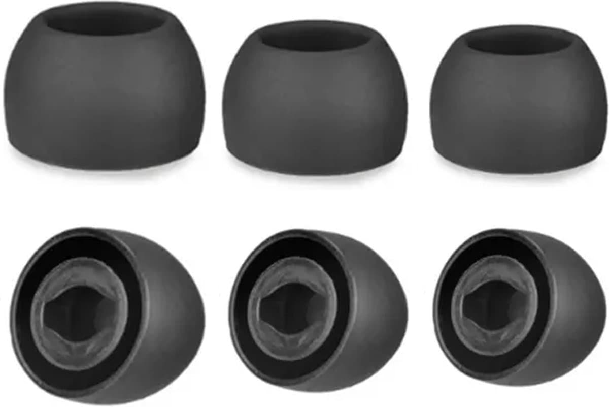 Ibley ComfortFit Siliconen tips voor Samsung Galaxy buds pro zwart - Siliconen Earplug - S/M/L formaat - 3 paar - 3 maten — afbeelding 1
