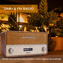 Denver DAB Radio XL - Retro Radio - Bluetooth - DAB+/ FM - Batterijen & Netstroom - DAB36LW — thumbnail 2