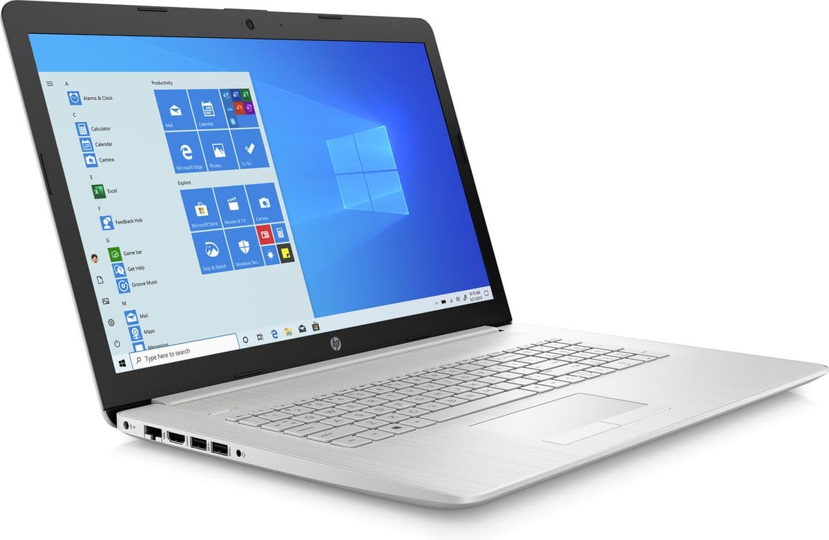 HP 17-by4810nd DDR4-SDRAM Notebook 43,9 cm (17.3") 1600 x 900 Pixels Intel® 11de generatie Core™ i3 8 GB 512 GB SSD Wi-Fi 5 (802.11ac) Windows 10 Home Zilver — afbeelding 1