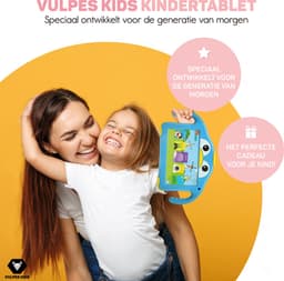 Vulpes Goods® Kids - Kindertablet - Tablet Kinderen - Ouder Control App - 100% Kids Proof - 3500 mAh - Android 10 Go - Incl. Ingebouwde Beschermhoes, Screenprotector & Oogbescherming - 32 GB - Met Touchscreen Pen- PRO versie — thumbnail 4