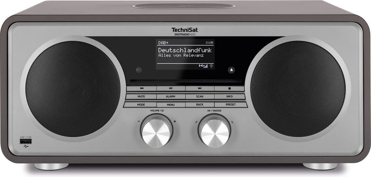 TechniSat DIGITRADIO 602 - Stereo Internetradio (DAB+, FM, 70 watt 2.1-systeem met subwoofer, draadloze oplader, CD, USB, Bluetooth, AUX, WLAN, wekker, Spotify, afstandsbediening) — afbeelding 1