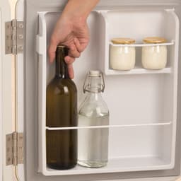 CREATE - Koelkast in retrostijl - Gebroken wit - Handvat Goud - FRIDGE RETRO 48L — thumbnail 3