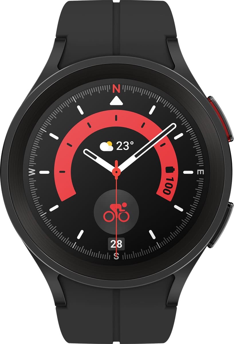 Samsung Galaxy Watch5 Pro - Smartwatch heren en dames - 45 mm - Black — afbeelding 1