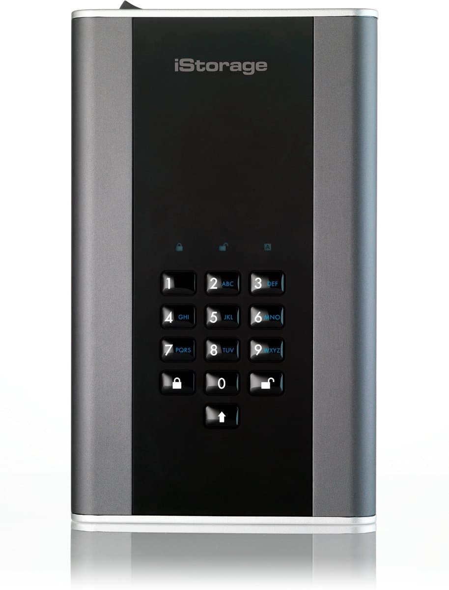 iStorage diskAshur DT2 - externe harde schijf - 20 TB - Zwart - Grafiet — afbeelding 1